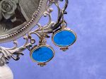 TAGLIAMONTE's Deals & Steals (SH633-Blue) 18K Venetian Cameo Earrings w/ Diamond Accents *Lion*Reg.$1500
