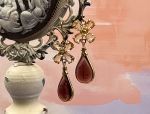 TAGLIAMONTE Designs (1096)14K Venetian Intaglio Earrings *Citrines*Reg.$1850