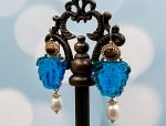 TAGLIAMONTE Designs (Q19052) 925SS/YGP Venetian Cameo Earrings *Medusa*Reg.$280