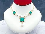 TAGLIAMONTE Designs (LD3517) 14K Venetian Intaglio Necklace*20.8GM*Amethysts,Bl.Topaz,Pearls*Aphrodite, Cupid*Reg.$3800