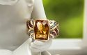 LD3564R ~ 14K Gold Ring *Citrine*Diamonds*Bl Topaz*Garnet*Amy*Peridot*Reg.$1000