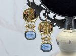 TAGLIAMONTE Designs (2322E) 925SS/YGP Venetian Cameo Earrings *Lion*Reg.$225