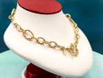 TAGLIAMONTE (2132N) 925SS/YGP Oval Link Necklace*Pearls*Reg.$600