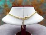 TAGLIAMONTE Designs (2351N) 925SS/YGP Lapis Cameo Necklace *Psyche,Amore*Reg.$425