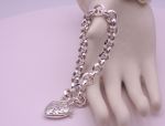 925 Sterling Silver "Heart" Charm Bracelet (932A)
