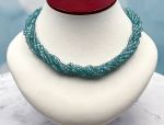 TAGLIAMONTE Designs (2113N) 925SS/YGP Blue Topaz Multi Chain Necklace*Reg.$450