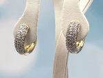 OTC International (TAG-LD4010E) 14K Pavé Diamond Reversible Hoop Earrings*Reg.$2200