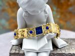 TAGLIAMONTE Designs (2339P) 925/YGP Lapis Lazuli Cameo Pendant*Psyche, Amore*Reg.$180