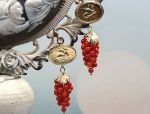 TAGLIAMONTE Designs (PN2718E) 925SS/YGP Coral Earrings*Reg.$190