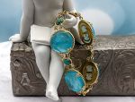 TAGLIAMONTE Designs (PN2760B) 925SS/YGP Venetian Cameo Bracelet *Cupid*Reg.$650