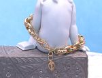 TAGLIAMONTE Designs (SH447B) 925SS/YGP Double Cameo Charm Bracelet *Hearts* Reg.$475