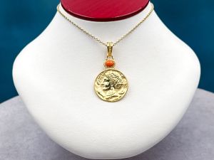 TAGLIAMONTE Designs (SH986) 14K Cameo Pendant*Arethusa*Reg.$1250