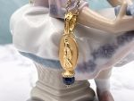 TAGLIAMONTE Designs (2334P) 925/YGP Cameo Pendant*Sapphire*Reg.$150