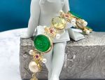 TAGLIAMONTE Design(PN2724B) 925SS/YGP Venetian Cameo Bracelet *Lemon Qtz*Reg.$500