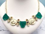 TAGLIAMONTE Designs (1794) 925SS/YGP Venetian Cameo Necklace with *Lapis, Pearls*Medusa, Aurora*Reg.$650