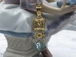 TAGLIAMONTE Designs (2338P) 925/YGP Venetian Cameo Pendant*Aquamarine*Psyche, Amore*Reg.$180