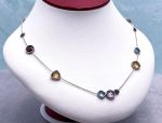 SAMUEL B *BJC* (62833N) 925SS  Multi-Gemstone Necklace *Reg.$350*