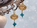 TAGLIAMONTE Designs (SH613-1) 925SS/YGP Cameo Earrings *Medusa*Reg.$150