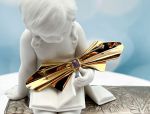 TAGLIAMONTE Designs (LD1087) 14K Gold Bow Pin*Amethyst*Diamonds*Reg.$1500