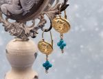 TAGLIAMONTE Designs (SH613-1) 925SS/YGP Cameo Earrings *Medusa*Reg.$150