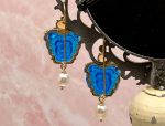 TAGLIAMONTE Designs (RS130) 925SS/YGP Venetian Cameo Earrings *Medusa*Reg.$280