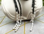 Versatile Labradorite and Pearl Beaded Scarf Necklace (LDM7545)