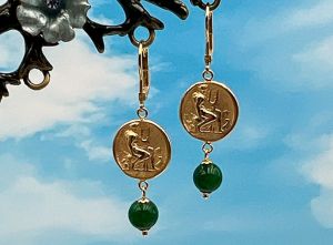 TAGLIAMONTE Designs (LD3561E)18K Cameo Earrings*Orpheus*Reg.$950