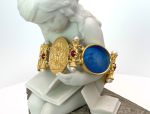 TAGLIAMONTE Designs (ORO-120) 18K Venetian Cameo Bracelet with *Rubies + Pearls* Reg.$4500