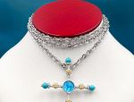 TAGLIAMONTE Designs (2155N) 925SS, 18K Venetian Intaglio Necklace *Reg.$425