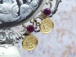 TAGLIAMONTE Designs (SH887E-Ruby) 14K Cameo Earrings w/ Rubies*Hercules*Reg.$650
