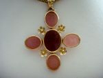 TAGLIAMONTE Designs (LDM2401) 14K Pendant w/ 5 Venetian Cameos *Lovely*