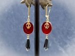 TAGLIAMONTE Designs (2201E) 925SS/YGP Venetian Cameo Earrings *Muse*Reg.$185