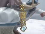 TAGLIAMONTE Designs (2338P) 925/YGP Venetian Cameo Pendant*Aquamarine*Psyche, Amore*Reg.$180