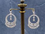 TAG-LD4006E 18K White Gold Diamond Gemstone Earrings *Reg.$2200