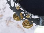 TAGLIAMONTE Designs (SH887E-Sap) 14K Cameo Earrings w/ Sapphires*Hercules*Reg.$650