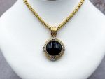(LD4003N,LD4004P) 14K Reversible Pendant & Square Byzantine Necklace*42Gms*Reg.$5000
