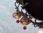 TAGLIAMONTE Designs (SH498) 18K Cameo Earrings w/ Rubies*Aphrodite/Cupid*Reg.$1690