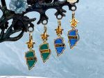TAGLIAMONTE Designs (1334-1337) 925SS / YGP Venetian Cameo Earrings*Sea Life Collection* Reg.$160