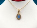 TAGLIAMONTE Designs (2169P) 925SS/YGP Venetian Intaglio Pendant*Diamonds*Reg.$250