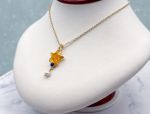 TAGLIAMONTE Designs (SH548-Amber) 925SS/YGP Venetian Cameo Necklace *Sea Life Collection*Reg.$180