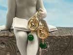 TAGLIAMONTE Designs (LD3561E)18K Cameo Earrings*Orpheus*Reg.$950