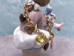 TAGLIAMONTE Designs (1302) 14K Charm Bracelet with Gemstone Hearts