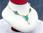 TAGLIAMONTE Designs (LD3517) 14K Venetian Intaglio Necklace w/ *Amethysts,Bl.Topaz,Pearls*Aphrodite, Cupid*Reg.$3800