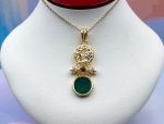 TAGLIAMONTE Designs (2104P) 925SS/YGP Venetian Cameo Pendant *Athena*Reg.$240