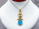 TAGLIAMONTE Designs (1466P-Magn) 925SS/YGP magnesite Cameo Pendant *Roman Coin, Mercury*Reg.$180