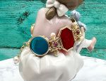 TAGLIAMONTE Design(SH202) 925 SS/ YGP Venetian Cameo Bracelet *Pearls, Rubies*Reg.$700