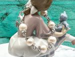 TAGLIAMONTE Designs (1481-White) 925SS/Rhod. XL Fresh Water Cultured Pearl Bracelet* La Principessa*Reg.$500