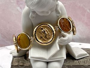 TAGLIAMONTE Designs (LD3553B) 14K Venetian Intaglio Bracelet *Reg.$4000