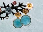 TAGLIAMONTE Designs (1866,1867) 925SS/YGP Venetian Cameo Earrings *Medusa*Reg.$360