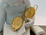 TAGLIAMONTE Designs (LDM2289) 18K Cameo Earrings w/ Diamonds*Maypole*Reg.$1470